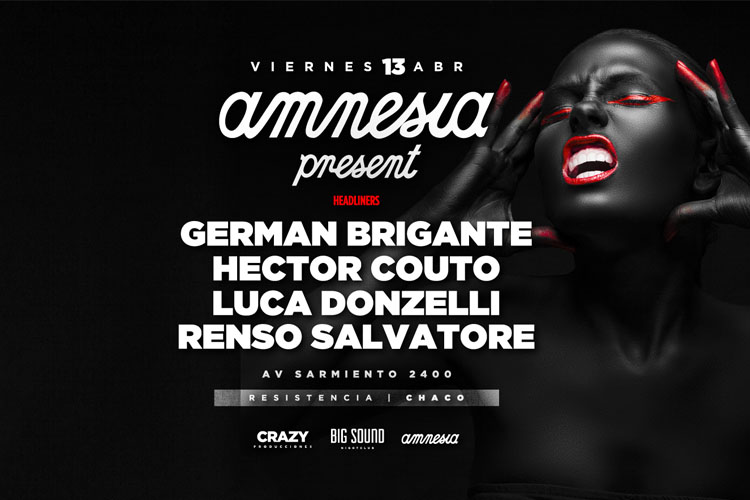 Amnesia presents at Ciudad de Resistencia