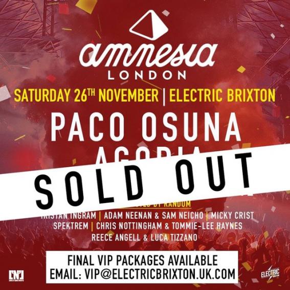 Amnesia Presents at Electric Brixton